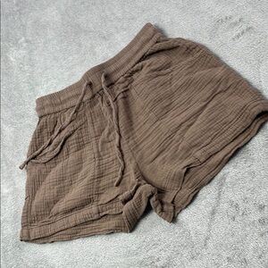MATE The Label XS Organic Gauze Short Women's Brown‎ Shorts